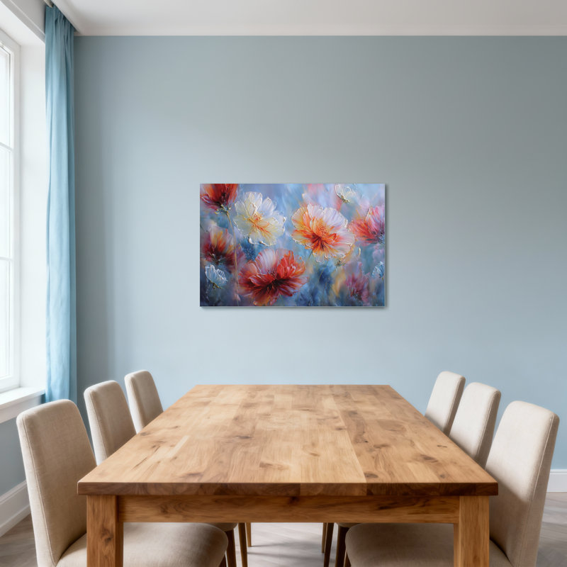 Plantes et fleurs, reproduction d'art sur toile, H 12 po x l 18 po
