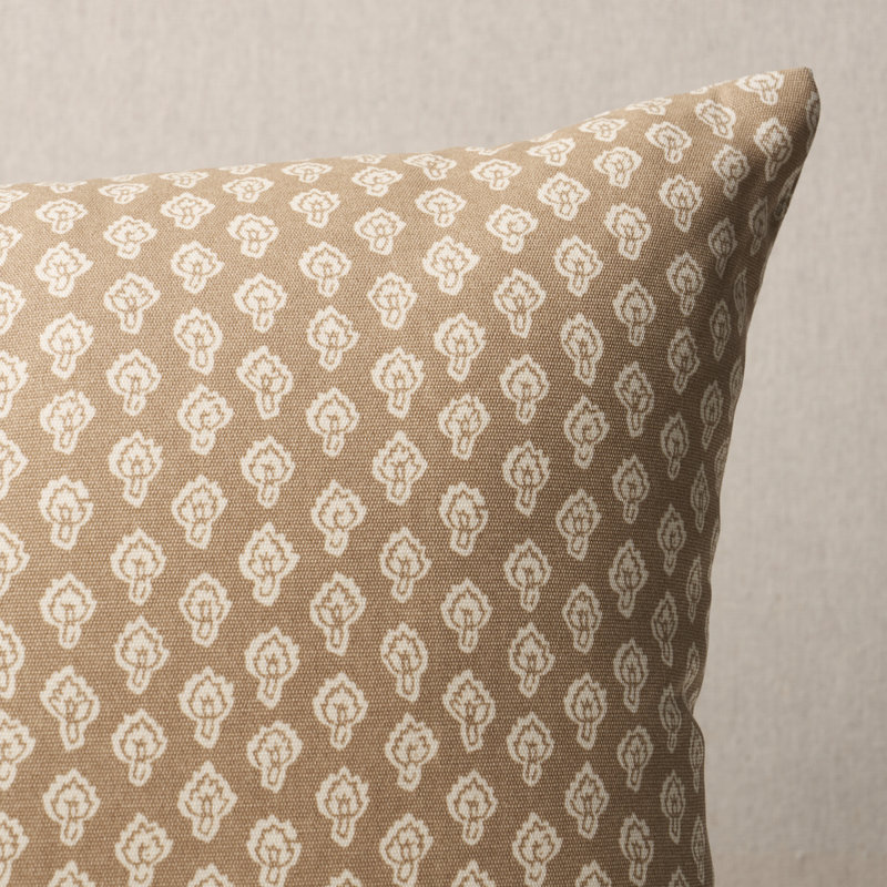 Coussin Schumacher X Mark D. Sikes Hyacinth, Géométrique brun clair, H 22 po x l 22 po