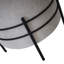 Linen Ottoman for Bedroom Furniture, Modern Accent Stool with Iron Metal Legs