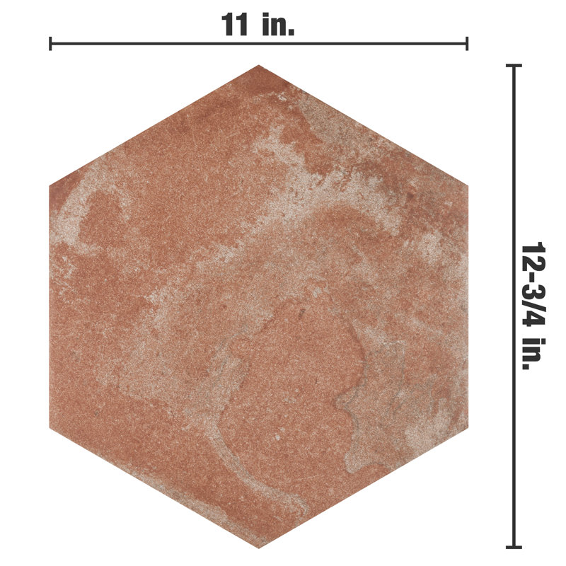 Americana Boston North Hex 11" x 13" Porcelain Field Tile