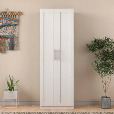 Armoire haute avec portes et tablettes