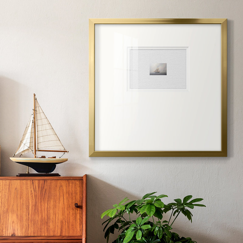 Drandell Foggy Sail IV, reproduction d'art encadrée, H 17 po x l 17 po x P 1,25 po