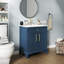 Meuble-lavabo avec lavabo, 2 portes et poignées en métal-87308221