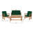 Calhoun 4-Person Solid Wood Patio Seating Group-652725549