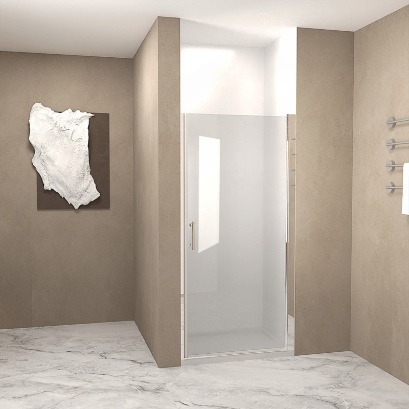 36X72 Inch Pivot Shower Door With Aluminum Frame And Tempered Glass, Ensuring Safety And Modern Aesthetics
