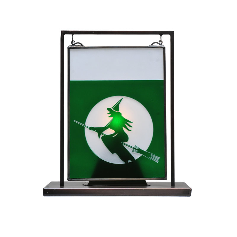 Mini fenêtre de table l 6 po x H 9 po Witch on Broom