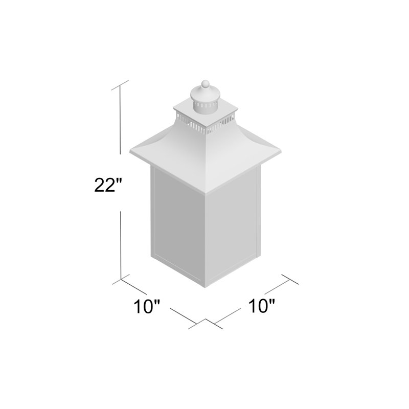 Amarone Transparent Lantern Head, Copper Bronze