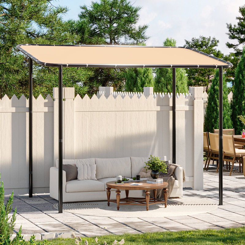 10 pi. L 6 pi. Pergola en métal avec auvent, 10 Ft. W x 6 Ft. D