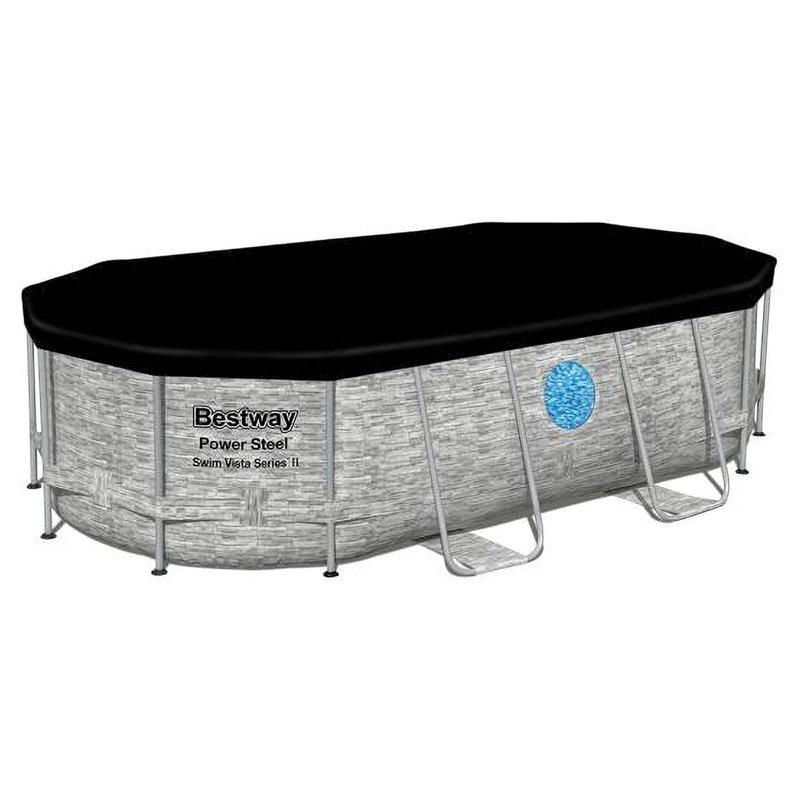 Bestway Power Steel Oval Above Ground Pool Set with Filter and Pump