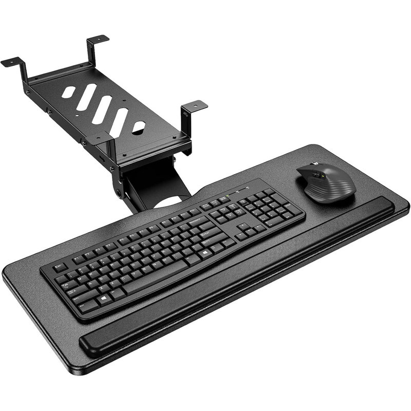 Support coulissant sous-comptoir pour clavier et souris 25 po