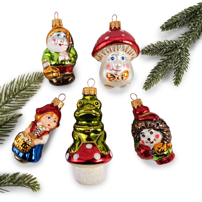 Ornement d'arbre de Noël rétro en verre