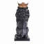14.5" H Sitting Lion W/Crown Bronze Colour Resin Statue Home Decor Living Room Display-109757794