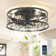 46cm Farmhouse Caged Ceiling Fan with Light Kit and Remote