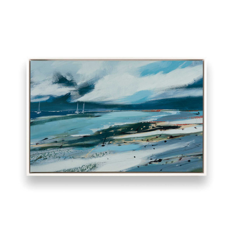Call of the Ocean, reproduction sur toile dans un cadre, H 12,75 po x l 18,75 po, Blanc opaque