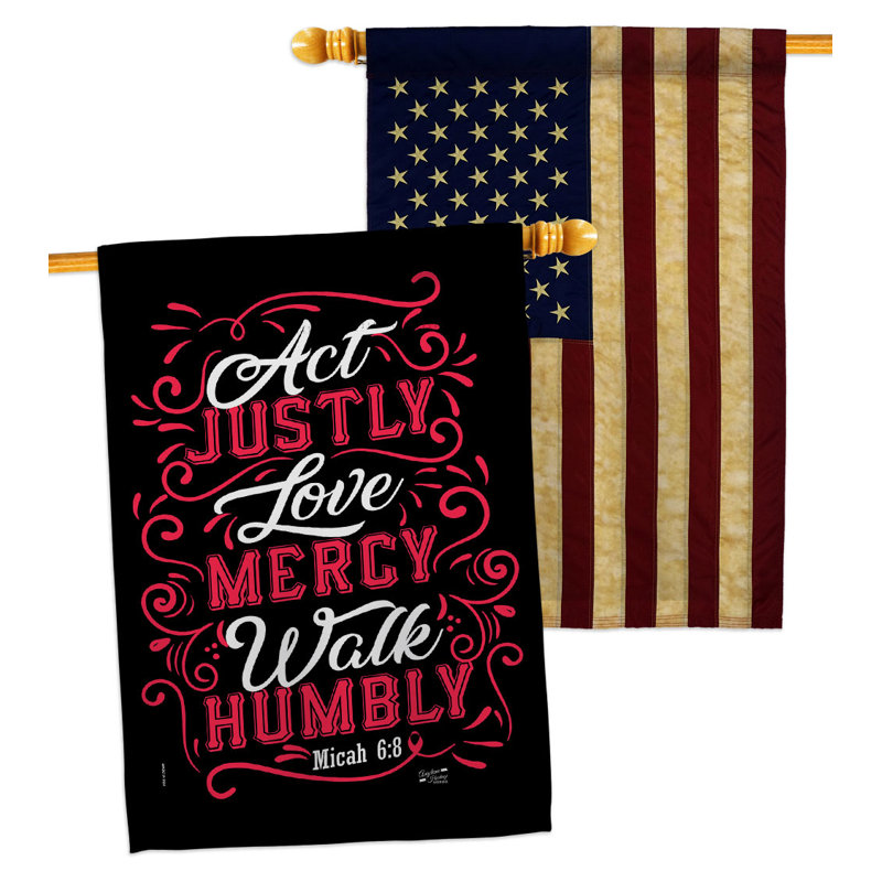 Drapeau de maison en polyester à 2 côtés 40 x 28 po