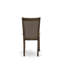 L'ensemble 5 pièces comprend une table rectangulaire en ciment et 4 chaises Parson en tissu de lin kaki foncé avec dossier haut - finition jacobine patinée-1673142895-1738387071