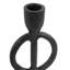 Bougeoir en aluminium double cercle noir Arman