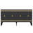 Modern Console Table with Multiple Shelves, Anthracite & Gold, 100% Melamine Coated Particle Board, Thickness: 0.7 inches | Wall-Mountable, Stylish & Functional Design for Glam Home Décor-50832395