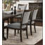Ensemble de 2 chaises d'appoint transitionnelles brun gris, revêtement en tissu confortable et structure en bois durable pour les repas