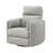 Sagen Gray Faux Leather Glider Recliner With Swivel