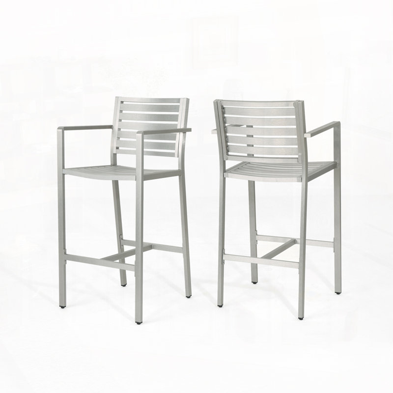Tabourets de bar à cadre extérieur en aluminium