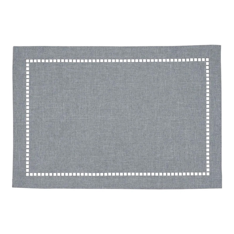 Leiker Polyester Rectangle Placemat, Gray