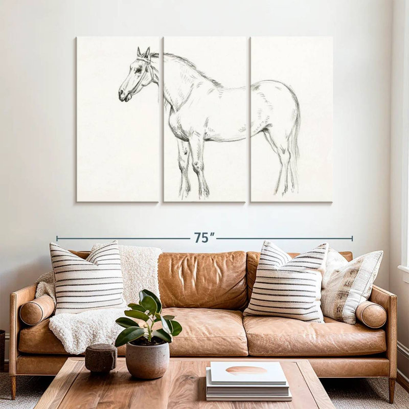 Brampt Standing Horse 1818, 24" H x 38" W