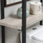 Étagère de rangement au-dessus de la toilette, organisateur de salle de bain à 4 niveaux avec tablettes ouvertes et structure en fer robuste, maximise l'espace vertical pour les serviettes et les articles de toilette