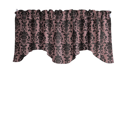 Cantonnière en popeline à motif floral ondulé 58 po