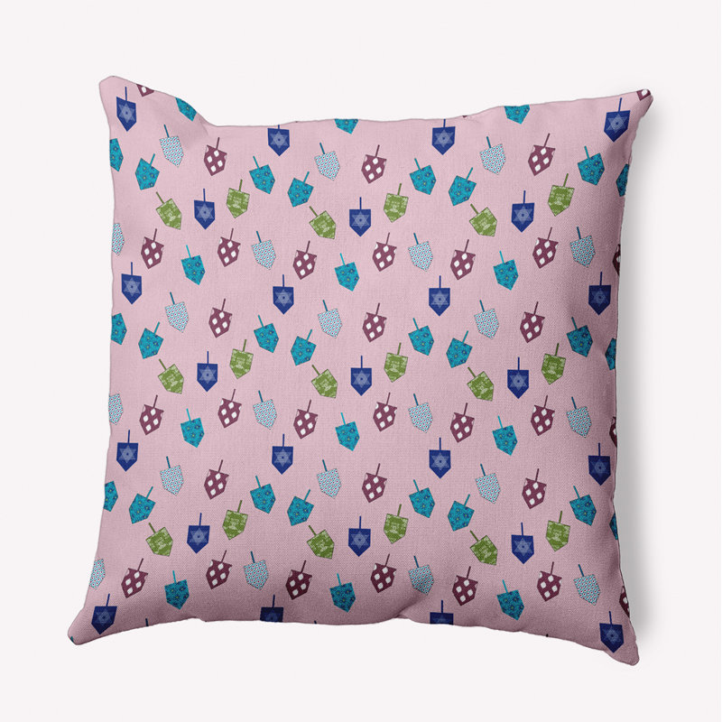 Hanukkah Polyester Indoor/Outdoor Throw Pillow, Square, 16" x 16"