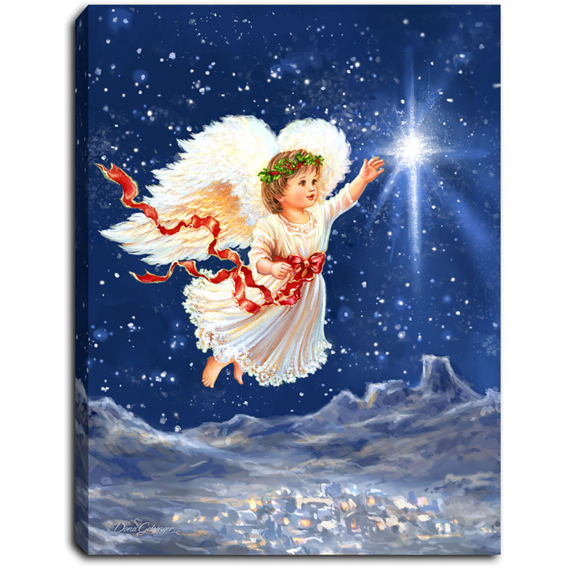 Toile à dos de chevalet 8 x 6 étoiles Star Angel