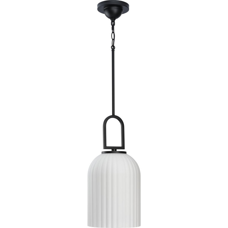 Nouveau luminaire suspendu traditionnel 1 lumière, Matte Black