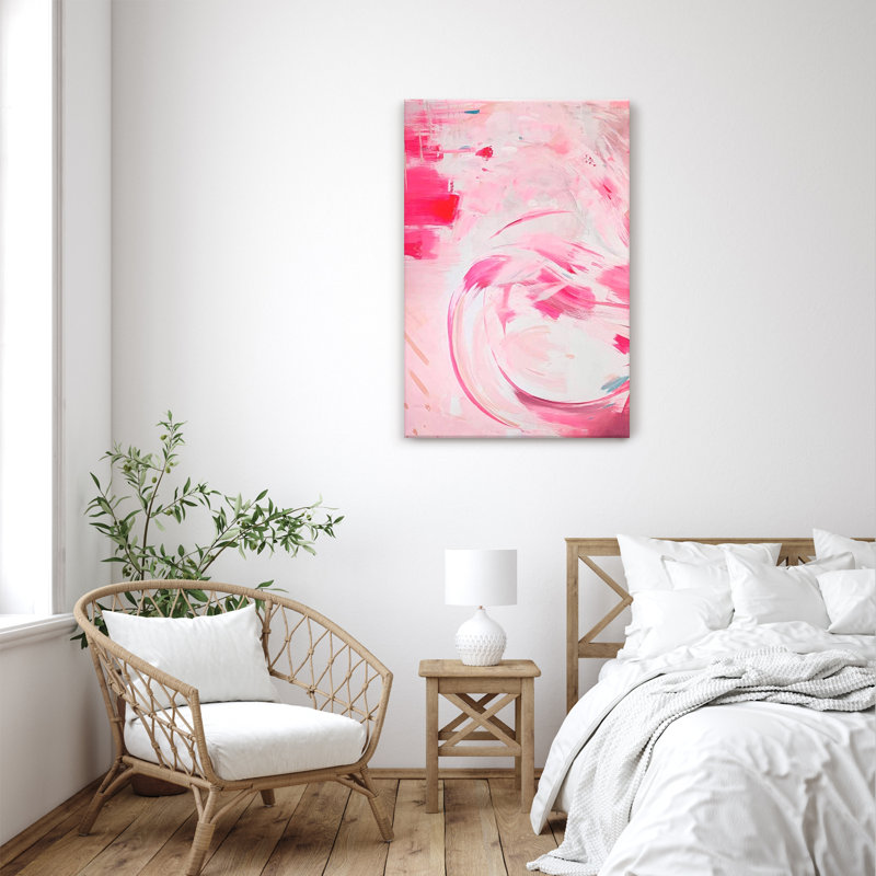Abstract Fuschia I by  - Painting, Wrapped Canvas, 48" H x 32" W x 1.5" D, Does Not Apply