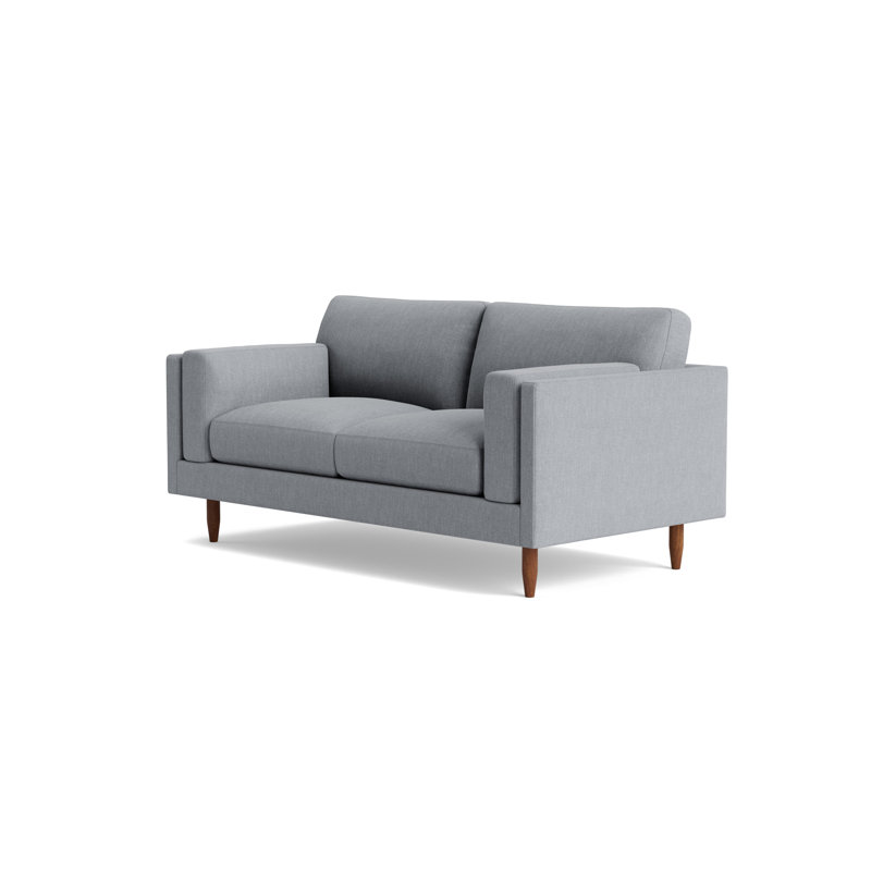 Skinny Fat Loveseat (70"), Performance Weave - Zinc