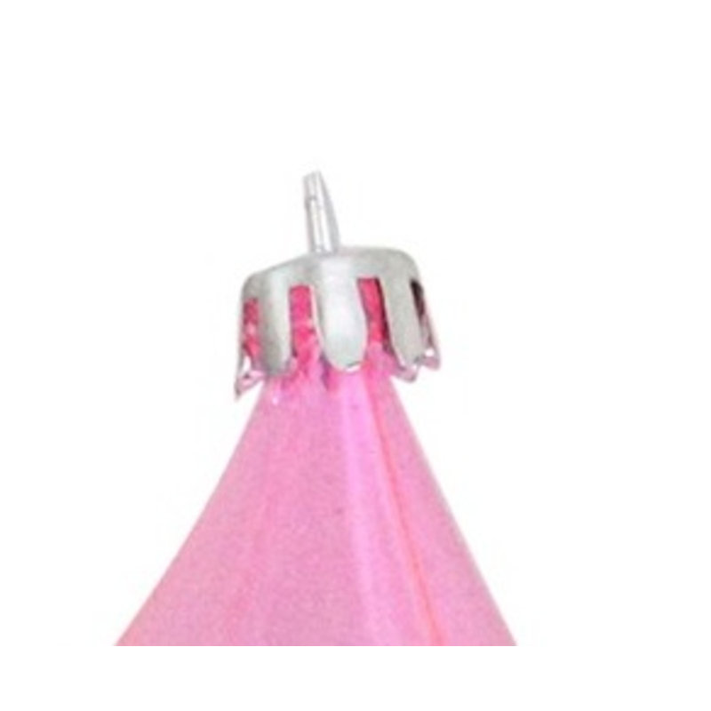 Ornement faîteau en forme de larme de Noël incassable, Rose transparent