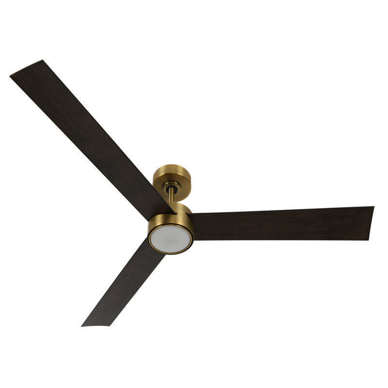 Audri 132cm Ceiling Fan with Light Kit, Walnut