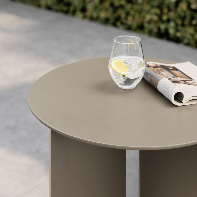 Table d'appoint d'extérieur en aluminium Tecton, Kaki