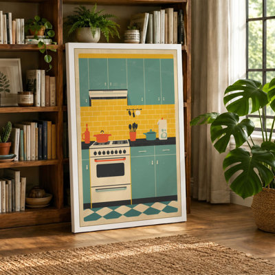 Vintage Kitchen Retro - Wrapped Canvas