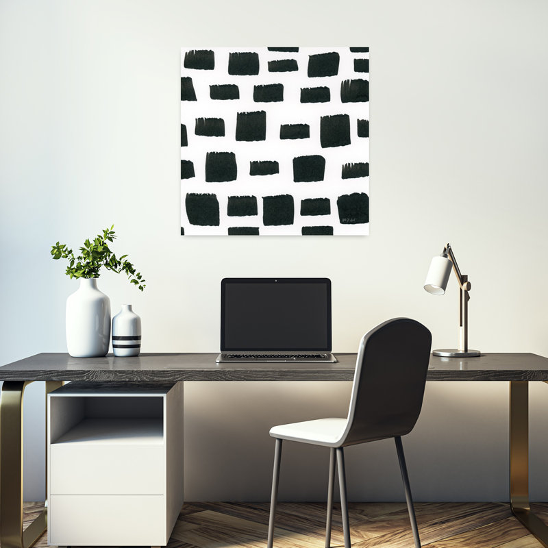 Négatif espace V abstrait, art mural contemporain, H 18 po x l 18 po