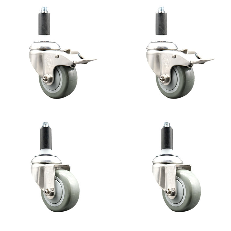 Swivel Stem Caster, 3.5" H x 3.5" W