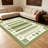 Sage Green & Beige Southwestern Fringe carpet-easy to clean, machine-washable, soft and comfortable; suitable for door mats, kitchens, living rooms, bedrooms, corridors, and laundry areas. Easy to clean, durable carpet for home decoration.-129469535