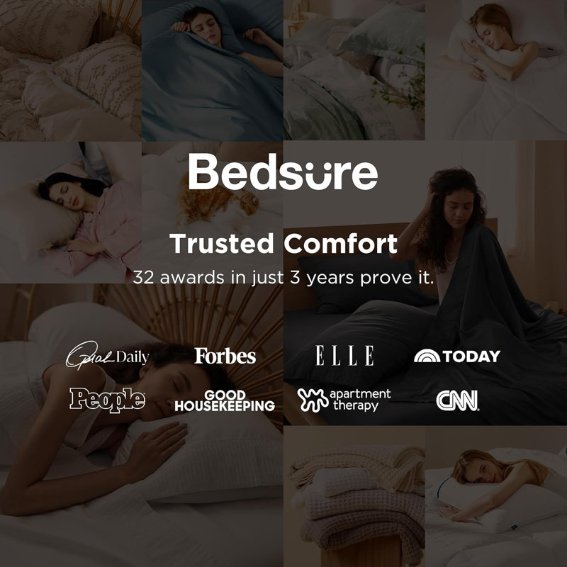 Draps pour lit double - Ensemble de draps 4 pièces doux - Respirant et rafraîchissant - Hotel Luxury - Literie en microfibre de polyester facile d'entretien pour femmes, hommes, gris foncé