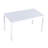 Summer - 4Pcs Warm Grey Stackable PP Armchair For Indoor/Outdoor Use – Ergonomic Slatted Back With 55 Inch White Modern Long Table - Indoor/Outdoor- Lightweight PP Tabletop With Metal