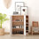 Armoire de rangement autoportante de type système d'organisation pour le vestibule de 35 po avec tablette réglable Pavlik
