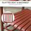 Ensemble de chaises berçantes d'extérieur en bois, accoudoirs lisses, dossier haut, durable pour patio, balcon et porche, rouge vin
