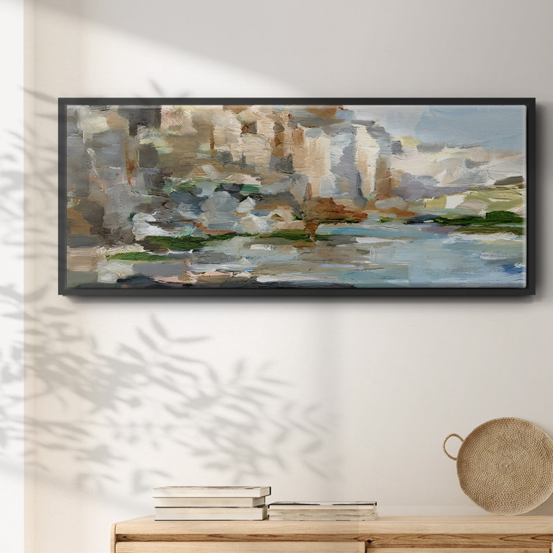 Western Cliffs I- Framed Canvas