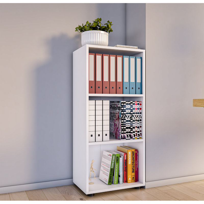 Alonna 108cm H x 49cm W Standard Bookcase, White