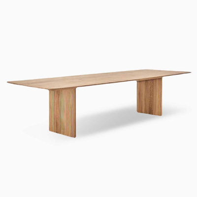 Burlywood Rectangular Solid Wood Dining Table