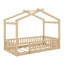 Structure de lit en bois avec clôture-1457319809
