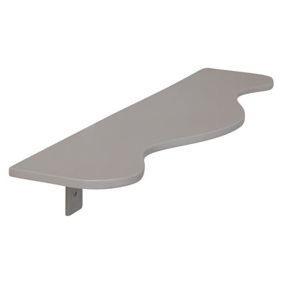 Textured Metal Organic Shaped Wall Shelf Taupe